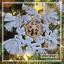 Load image into Gallery viewer, DIY Macrame Snowflake Ornament Kit