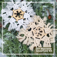 Load image into Gallery viewer, DIY Macrame Snowflake Ornament Kit