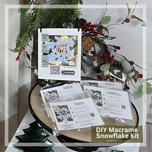 Load image into Gallery viewer, DIY Macrame Snowflake Ornament Kit