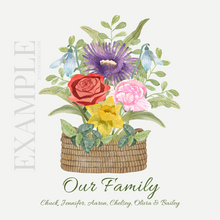 Load image into Gallery viewer, Personalized Birth Month Flower Bouquet - Digital Download Art