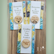 Load image into Gallery viewer, Kansas Themed Pocket Hug Token | Thinking of You Gift