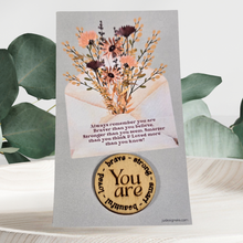 Load image into Gallery viewer, Encouraging Pocket Hugs: Wood Tokens & Inspiring Cards