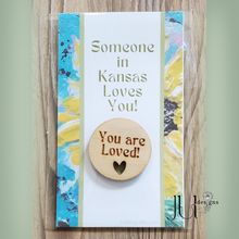 Load image into Gallery viewer, Kansas Themed Pocket Hug Token | Thinking of You Gift