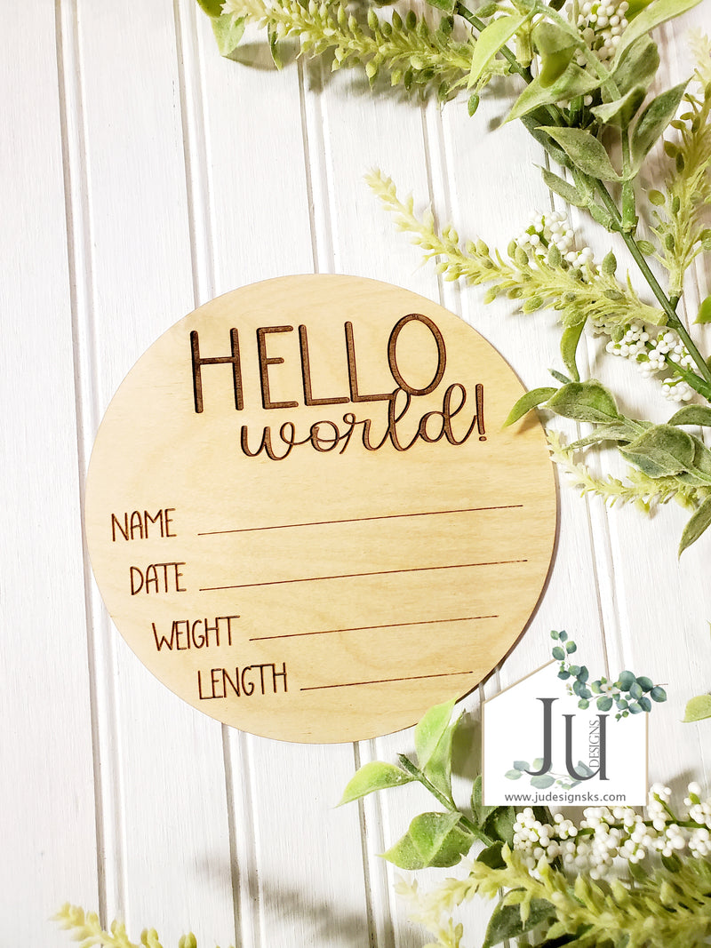 Birth Announcement Wood Sign