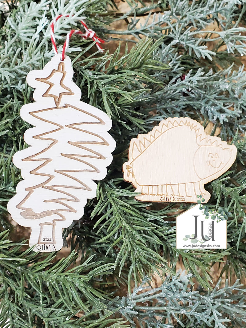 Hand-Drawn Doodle Engraved Keepsakes