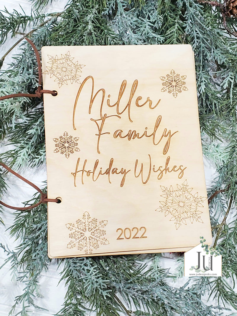 Wood Engraved Card Keeper