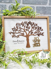Load image into Gallery viewer, Personalized Family Tree Framed Wood Sign