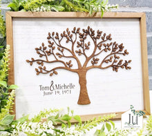 Load image into Gallery viewer, Personalized Family Tree Framed Wood Sign