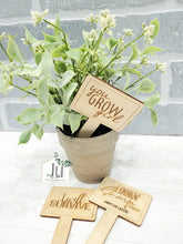 Load image into Gallery viewer, Wood Plant Stake Signs