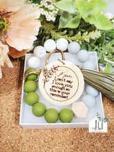 Load image into Gallery viewer, Wristlet Keychain with Engraved Wood Charm