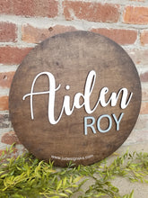 Load image into Gallery viewer, Personalized Wood Round Name Sign