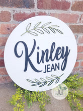 Load image into Gallery viewer, Personalized Wood Round Name Sign