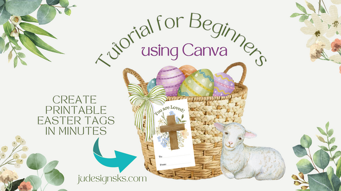 Printable Easter Tag Tutorial using Canva and Google Docs
