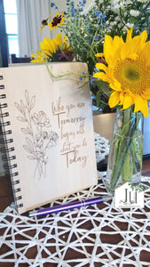 Wood Engraved Journal Notebooks - Encouragement + Scripture