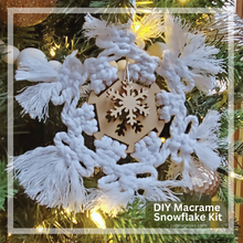 Load image into Gallery viewer, DIY Macrame Snowflake Ornament Kit
