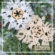 Load image into Gallery viewer, DIY Macrame Snowflake Ornament Kit
