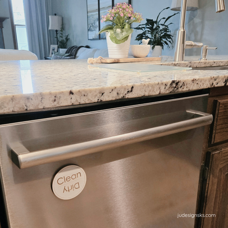 Dishwasher Clean/Dirty Wood Magnet