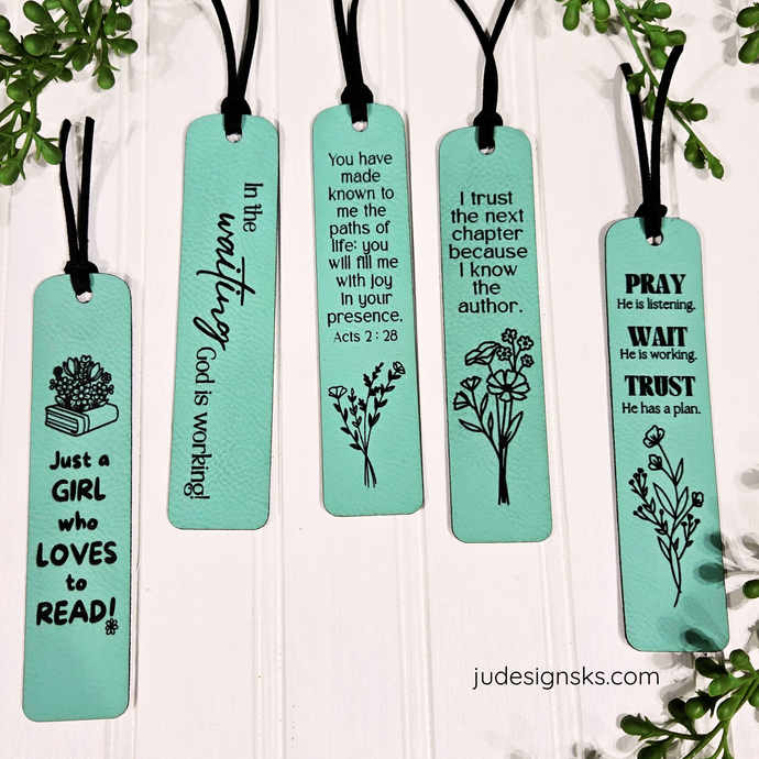 Bookmarks - Engraved Leatherette