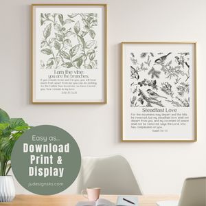 I Am the Vine & Steadfast Love Printables
