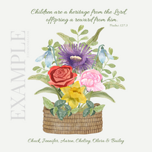 Load image into Gallery viewer, Printable Digital Art - Personalized Birth Month Flower Bouquet Designs

