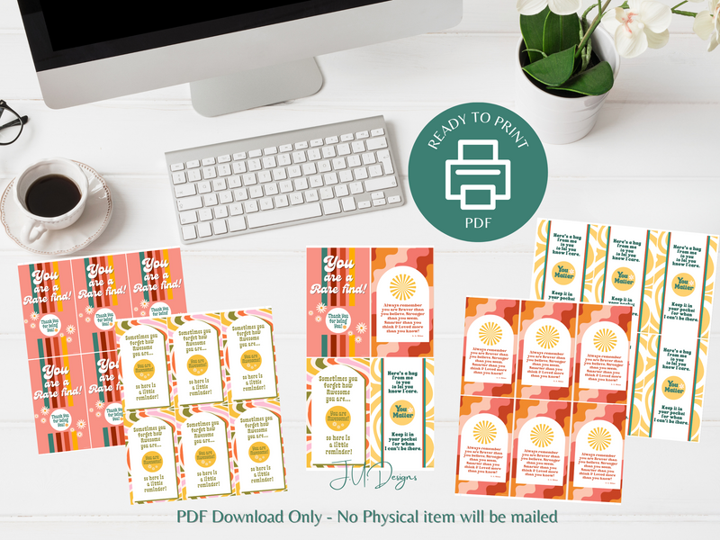 Printable Groovy Cards of Encouragement | Digital File