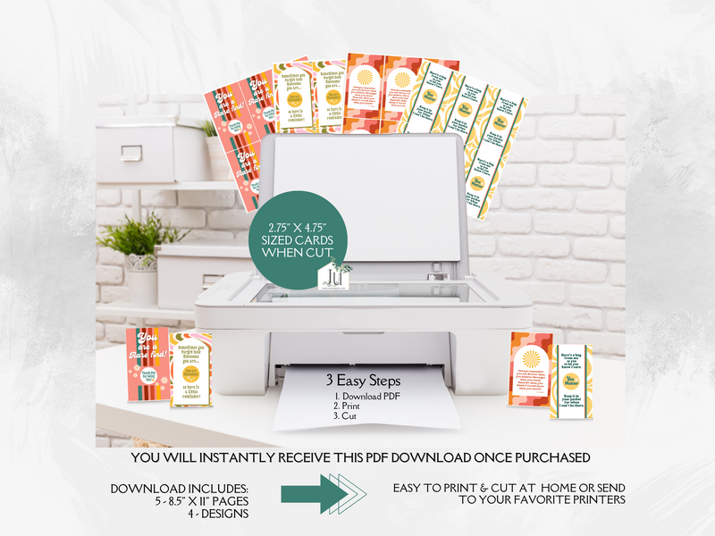 Printable Groovy Cards of Encouragement | Digital File