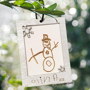 Hand-Drawn Engraved Keepsake Ornament