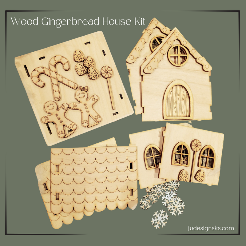 Gingerbread House - Wood DIY Kit