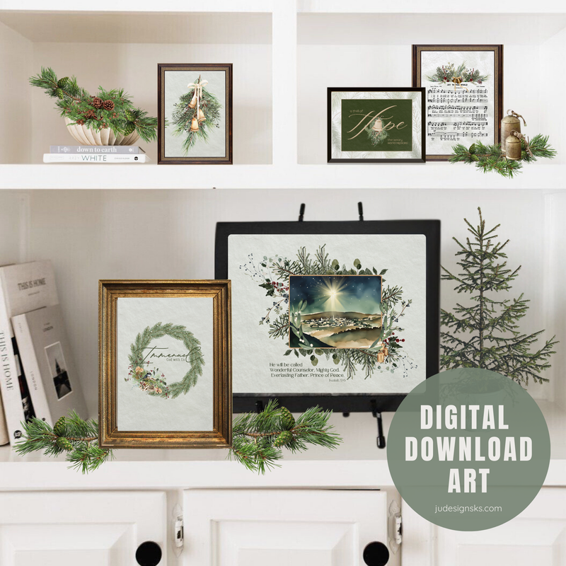 Joyful Sounds of Hope Christmas Printable Art Collection