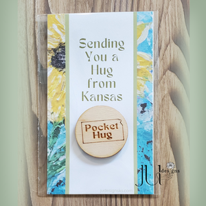 Kansas Themed Pocket Hug Token | Thinking of You Gift