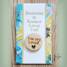 Load image into Gallery viewer, Kansas Themed Pocket Hug Token | Thinking of You Gift
