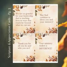 Load image into Gallery viewer, Christian Ministry Appreciation - Printable Cards
