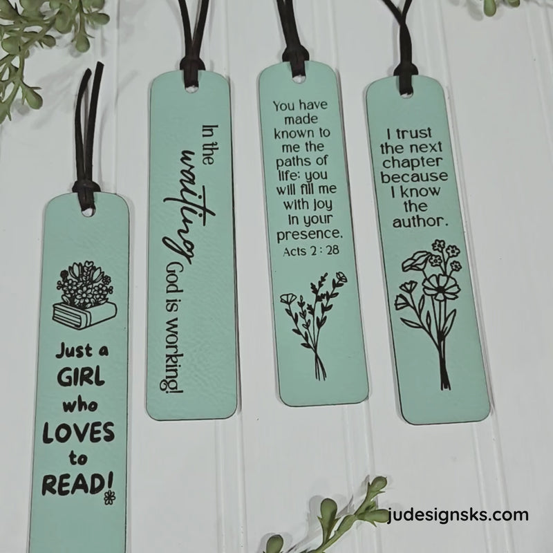 Bookmarks - Engraved Leatherette