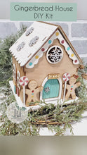Load and play video in Gallery viewer, DIY Kit - Wood Gingerbread House
