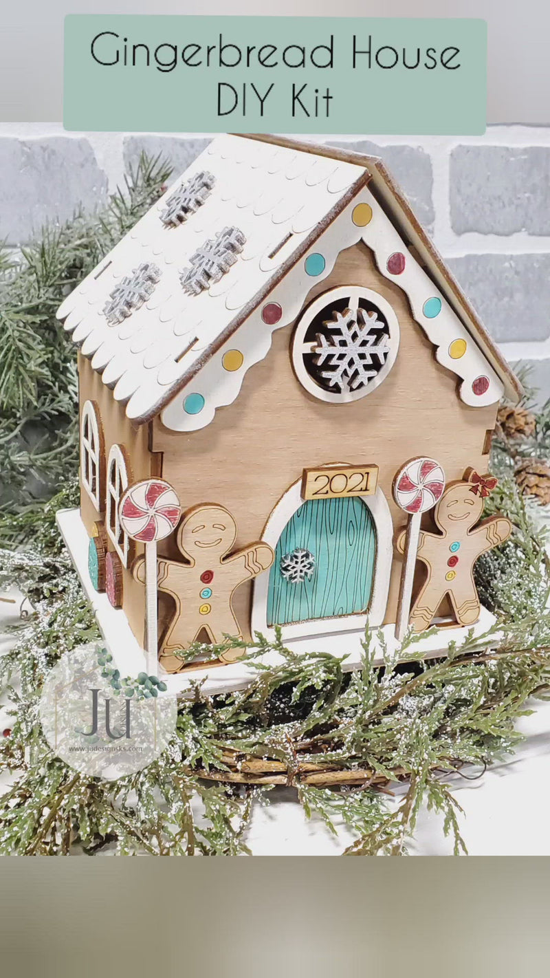 Gingerbread House - Wood DIY Kit