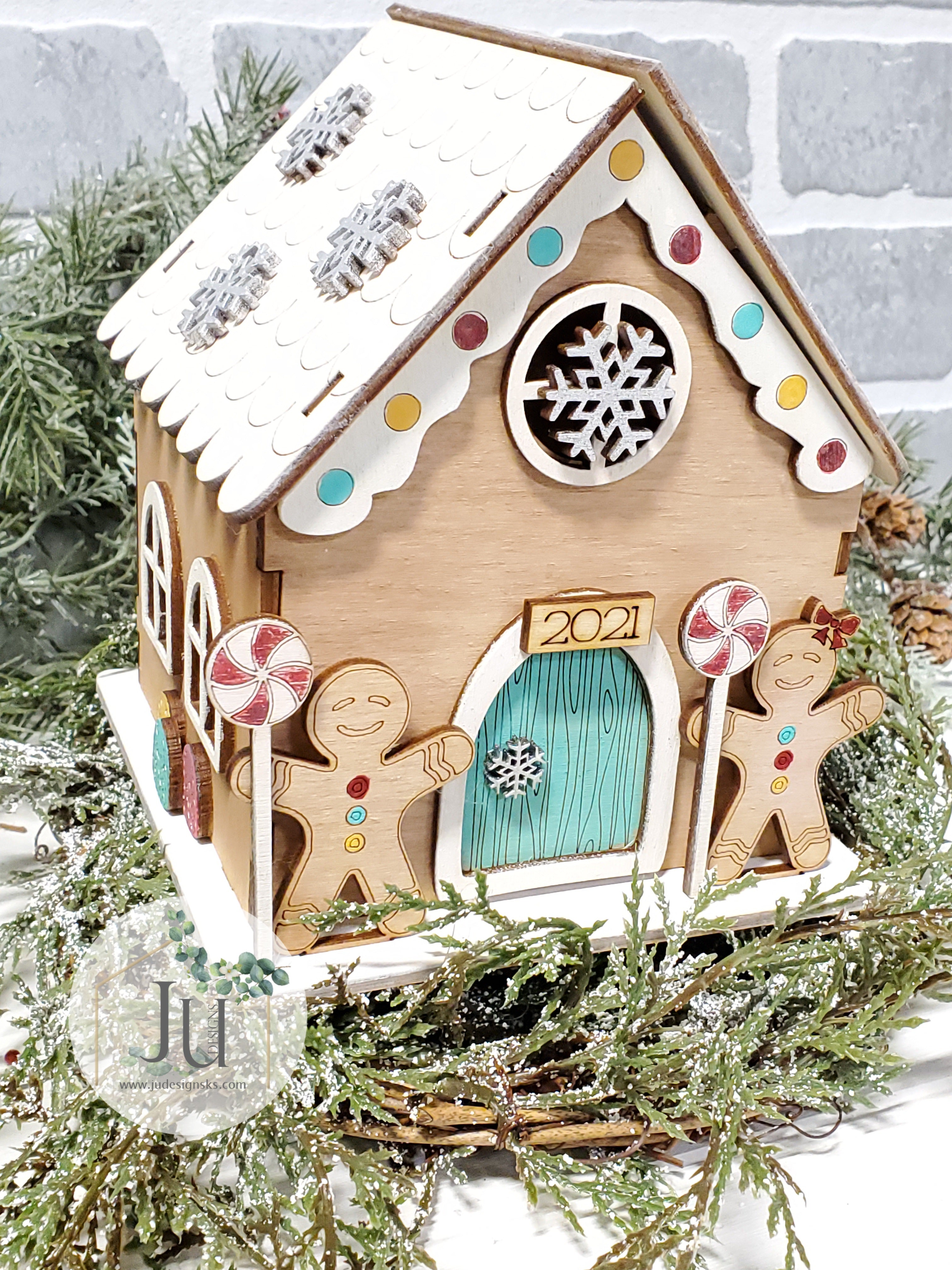 Hello Hobby Build Your Own Wooden Gingerbread House Kit