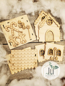 DIY Kit - Wood Gingerbread House