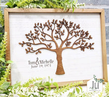 Load image into Gallery viewer, Personalized Family Tree Framed Wood Sign

