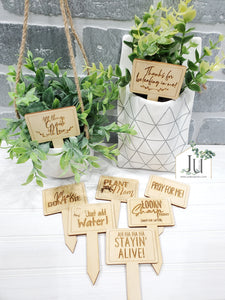 Wood Plant Stake Signs
