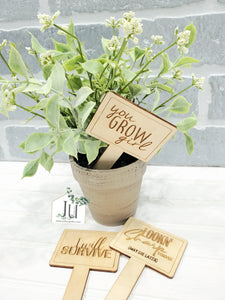 Wood Plant Stake Signs