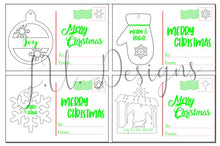 Load image into Gallery viewer, Digital Cut File - Christmas Postcard with Ornaments
