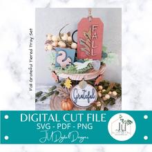 Load image into Gallery viewer, Digital Cut Files - Fall Grateful Tiered Tray Set
