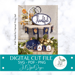 Digital Cut Files - Fall Thankful Tiered Tray Set