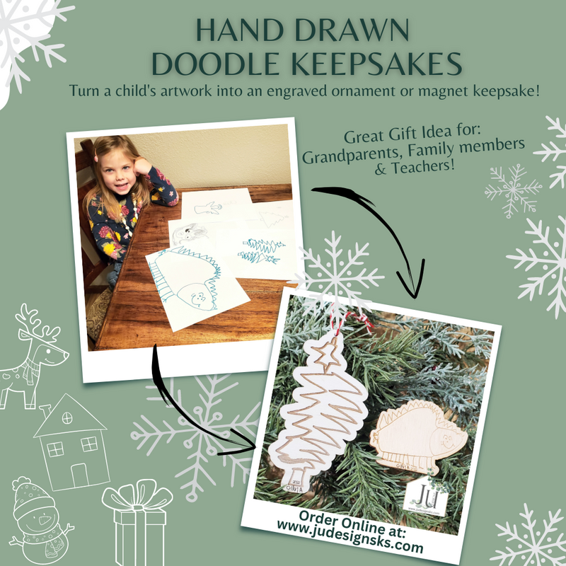 Hand-Drawn Doodle Engraved Keepsakes