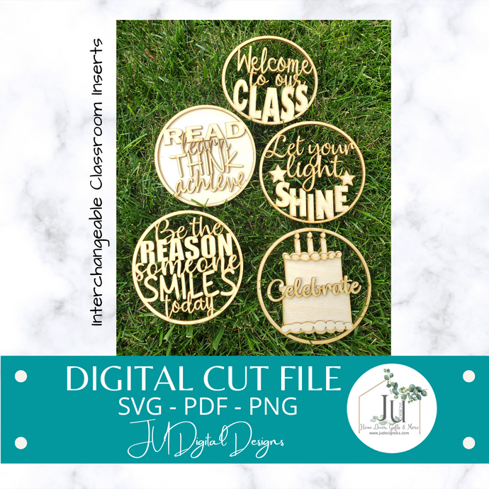 Digital Cut Files - Classroom Interchangeable Inserts