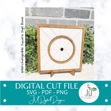 Load image into Gallery viewer, Digital Laser Cut File - Interchangeable Square Sign Base
