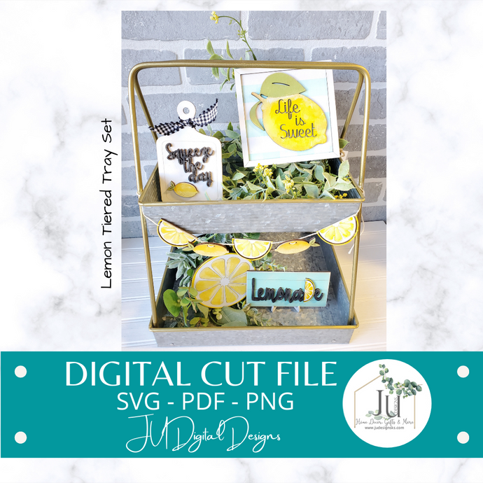 Digital Cut Files - Lemon Tiered Tray Set
