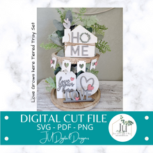 Load image into Gallery viewer, Digital Cut Files - Love Grows Here Tiered Tray Set
