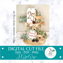 Load image into Gallery viewer, Digital Cut Files - Merry Christmas Tiered Tray Set
