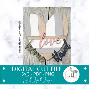 Digital Cut Files - Pallet Heart